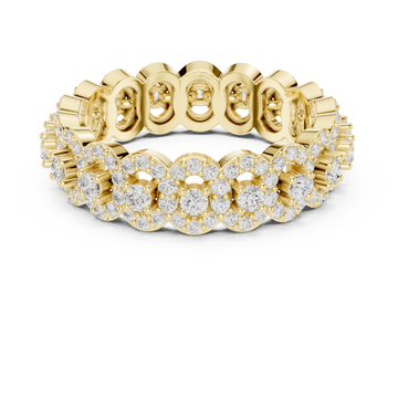 Chevron Curve Lab Grown Diamond Ring