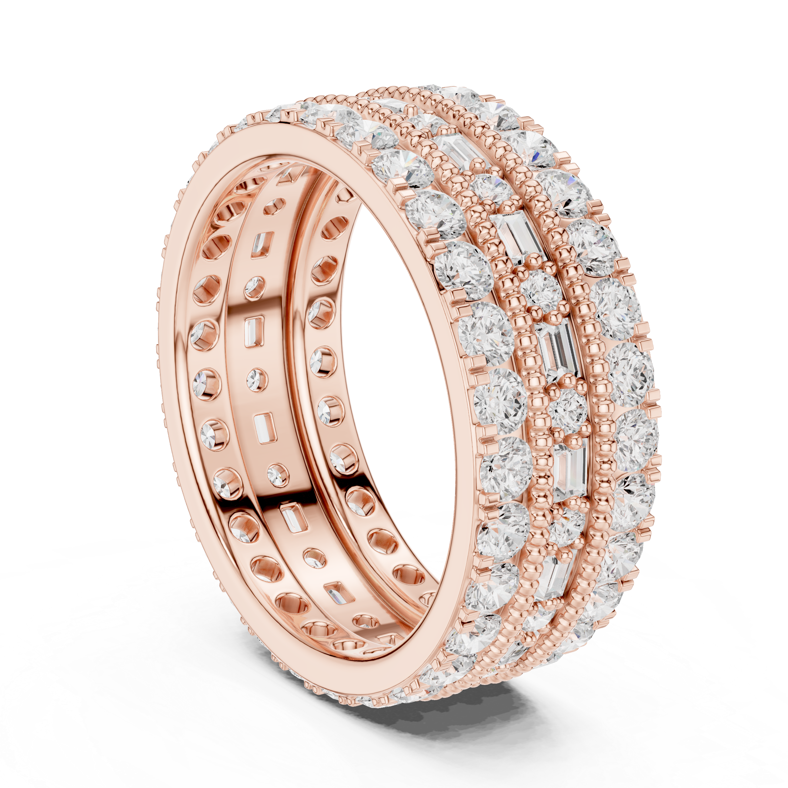 Pebble Texture Lab Grown Diamond Ring