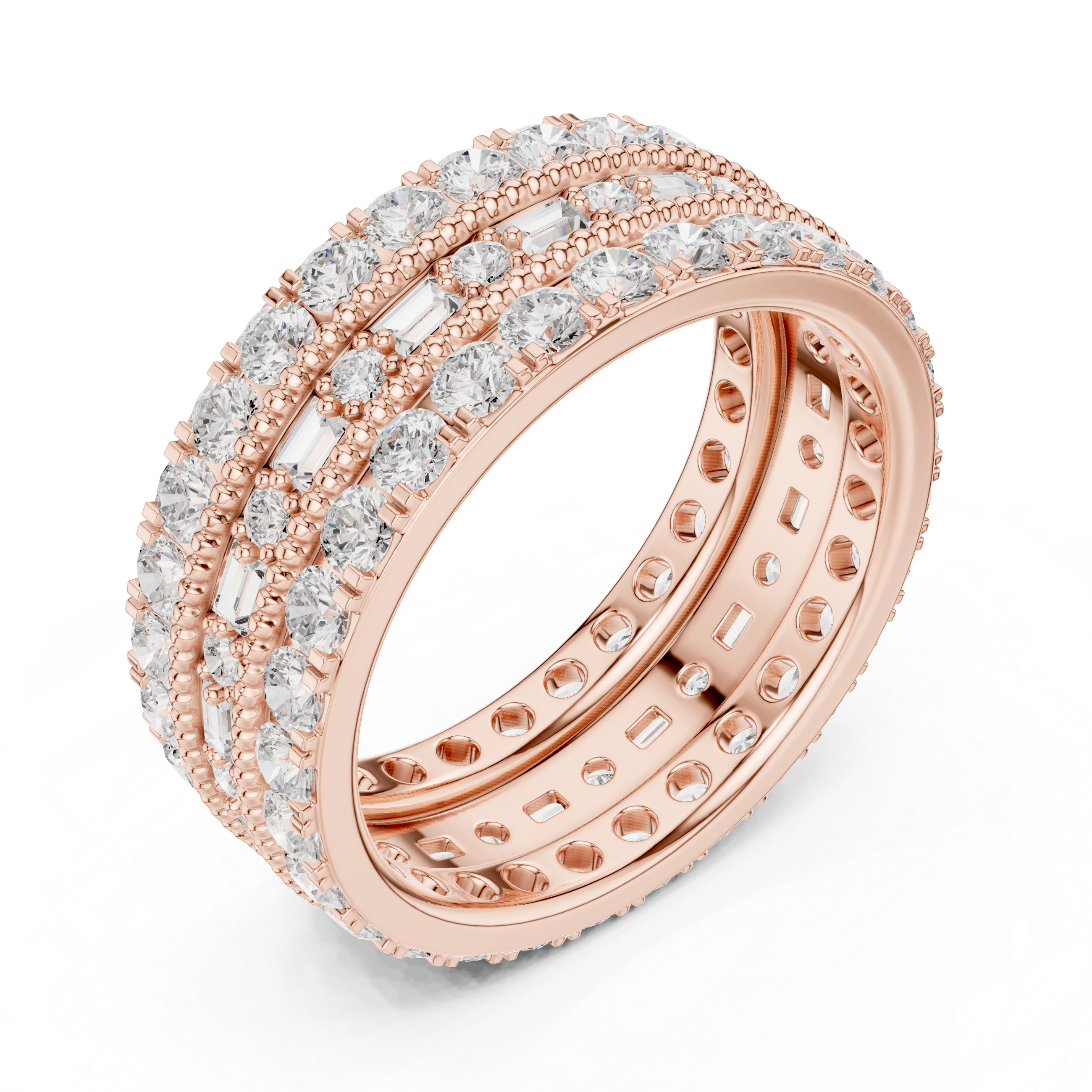 Pebble Texture Lab Grown Diamond Ring