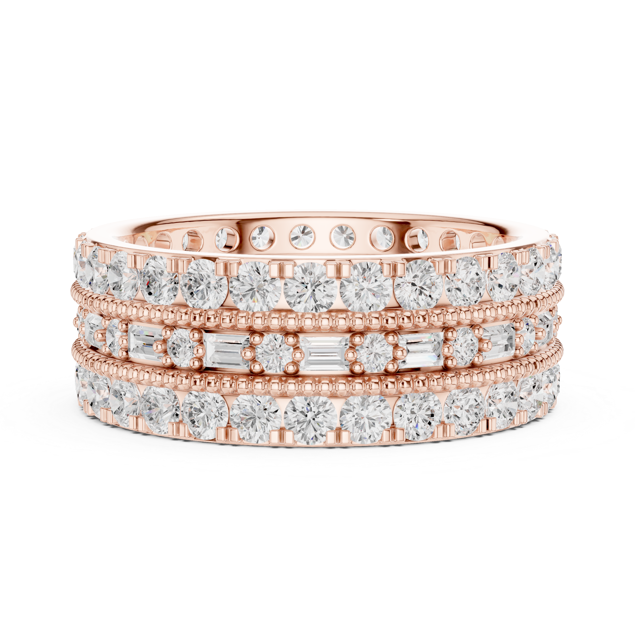 Pebble Texture Lab Grown Diamond Ring