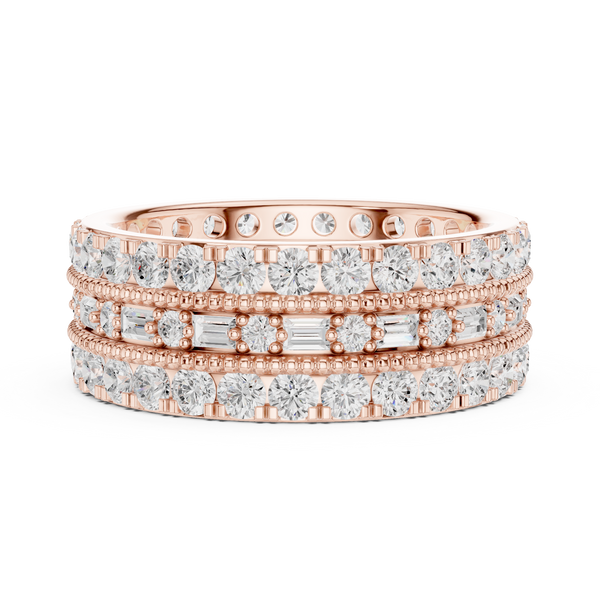 Pebble Texture Lab Grown Diamond Ring