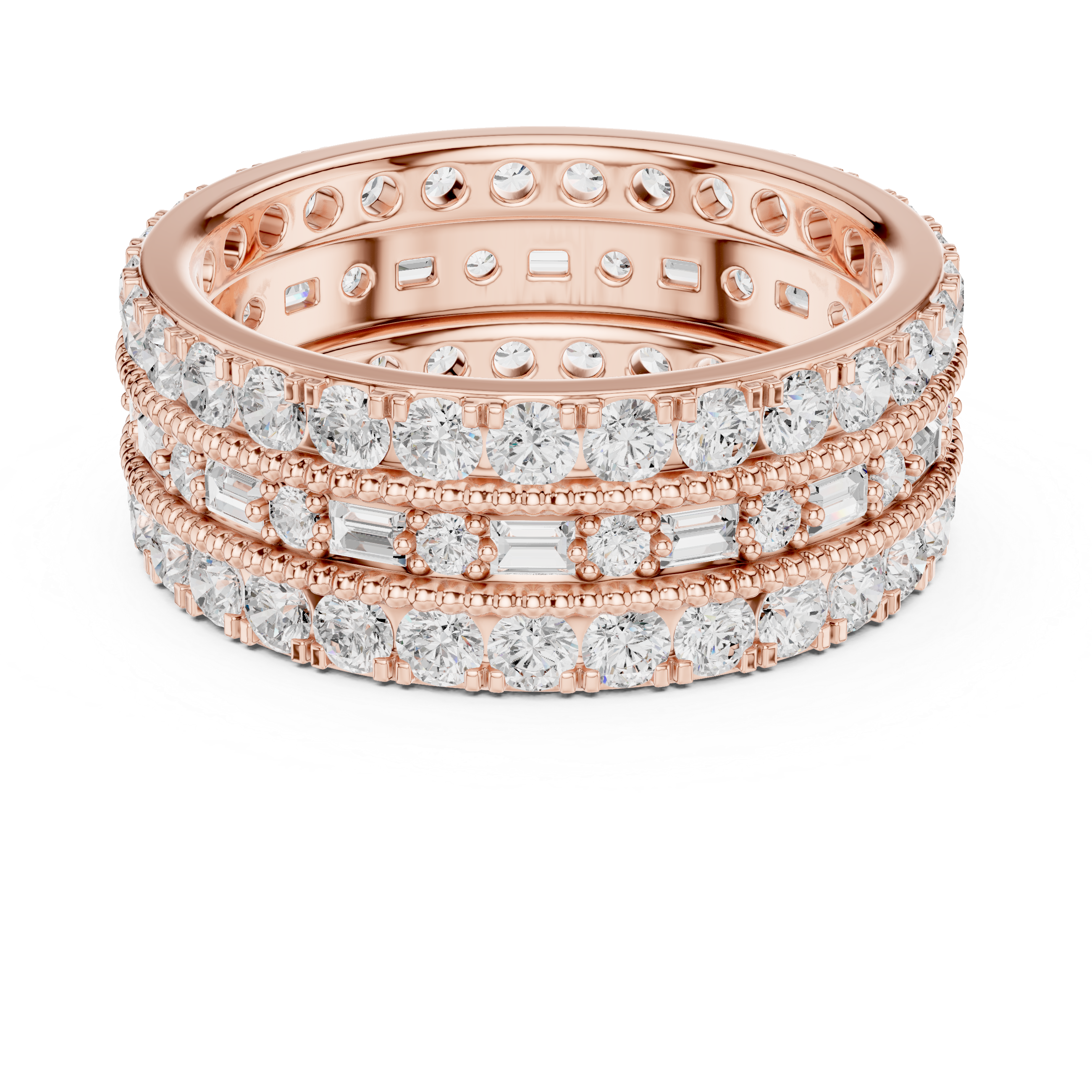 Pebble Texture Lab Grown Diamond Ring