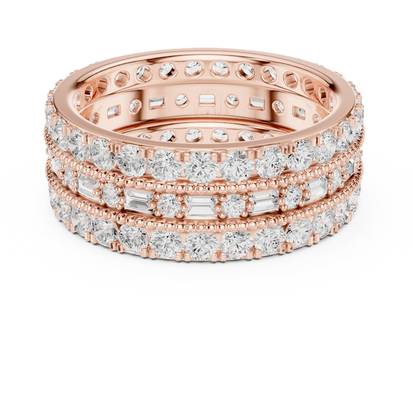 Pebble Texture Lab Grown Diamond Ring