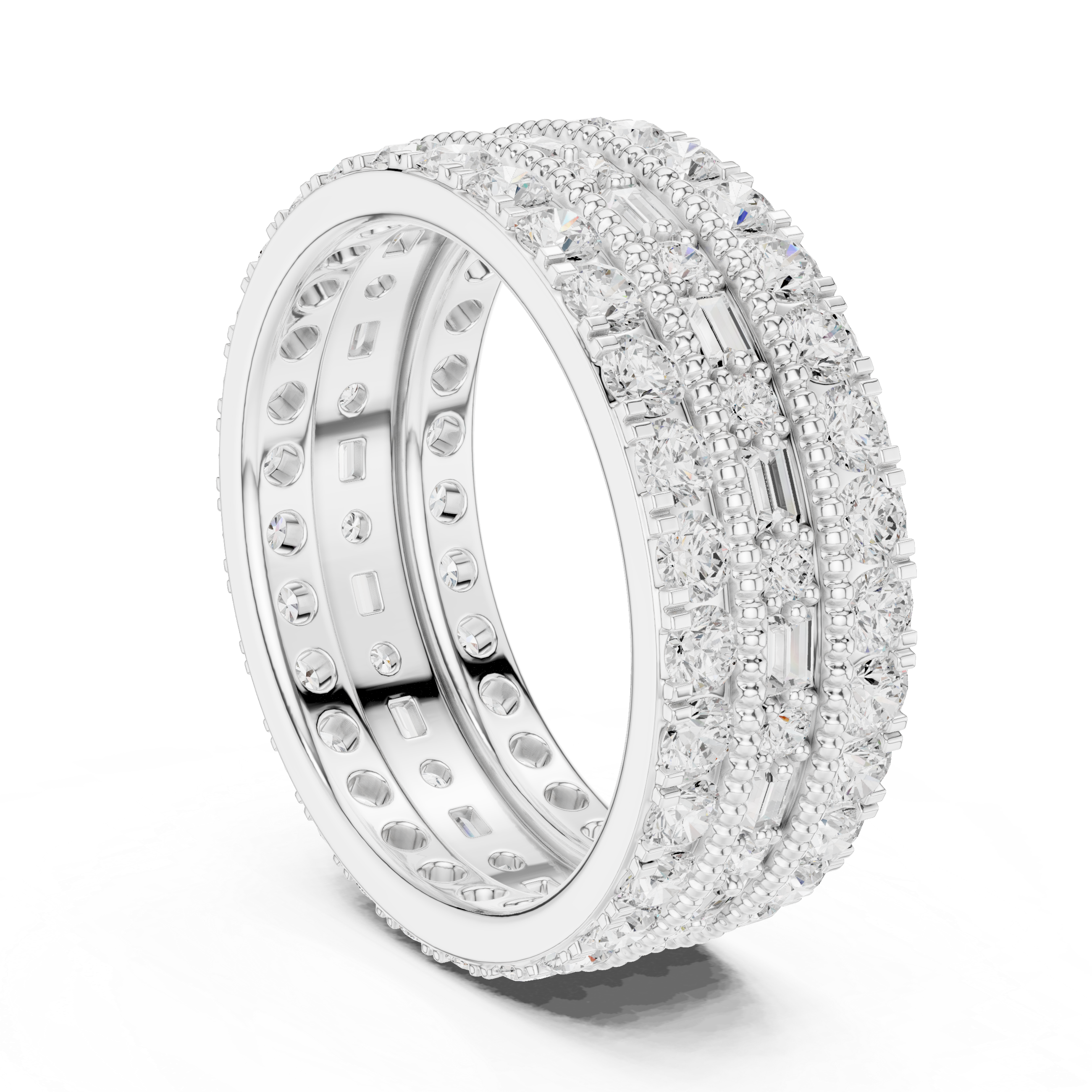 Pebble Texture Lab Grown Diamond Ring