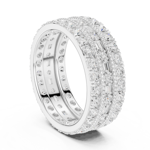 Pebble Texture Lab Grown Diamond Ring