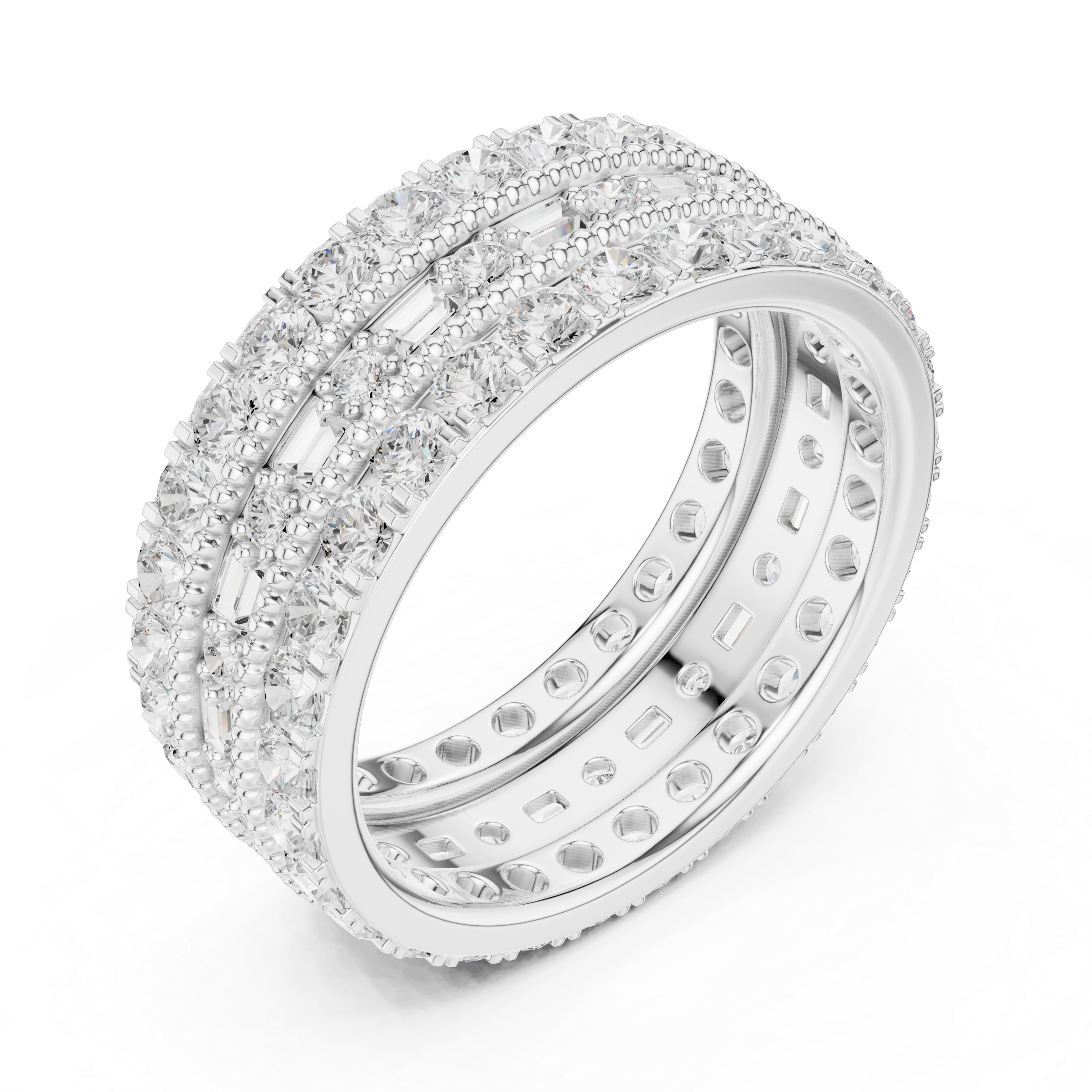Pebble Texture Lab Grown Diamond Ring
