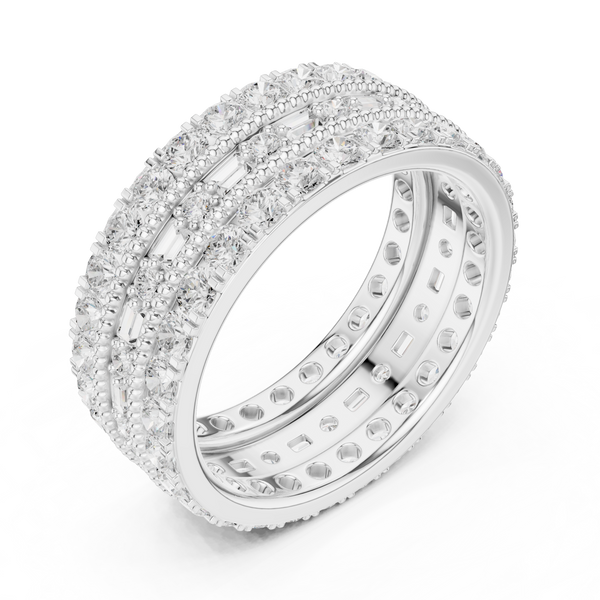 Pebble Texture Lab Grown Diamond Ring