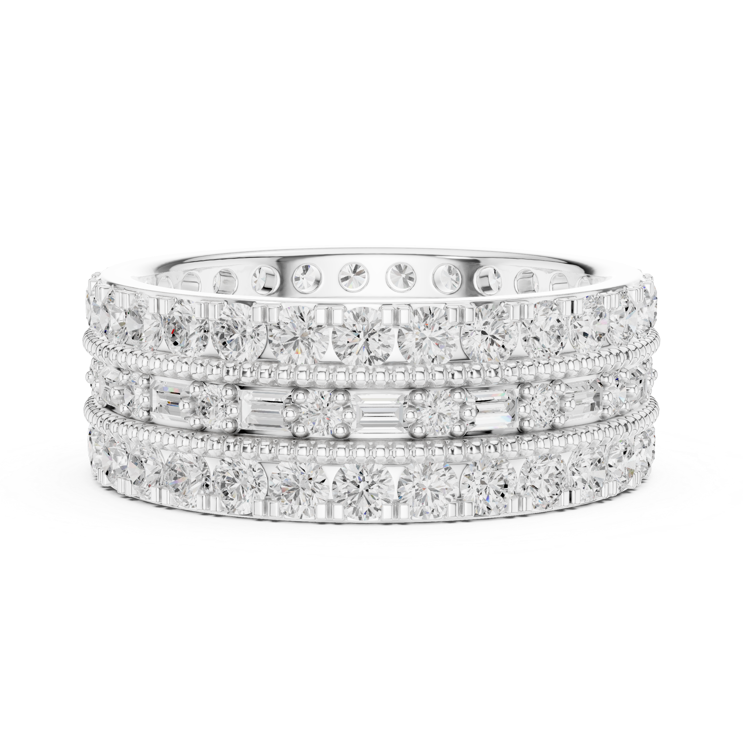 Pebble Texture Lab Grown Diamond Ring