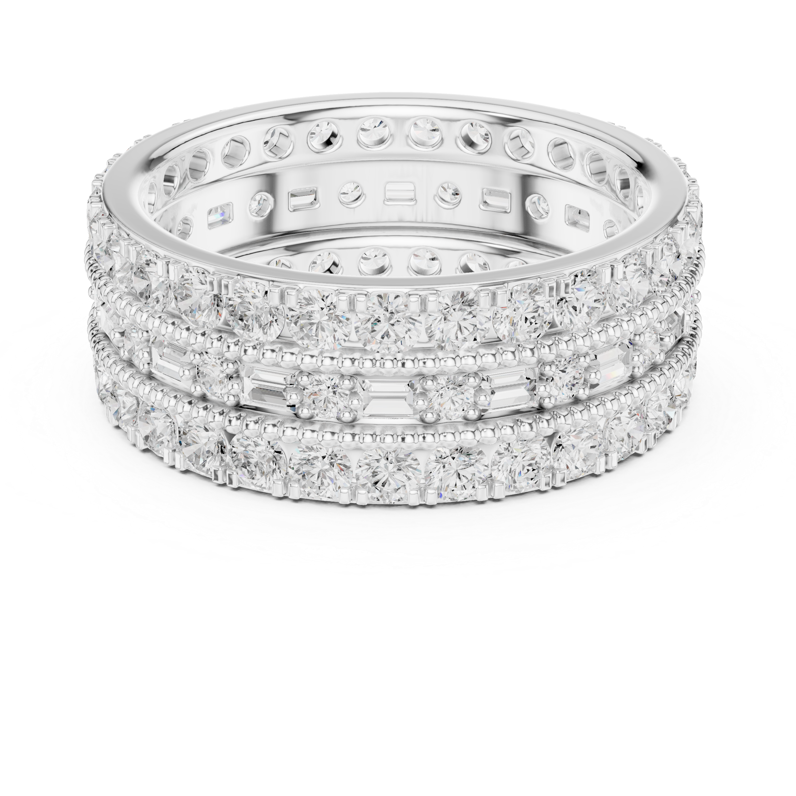 Pebble Texture Lab Grown Diamond Ring