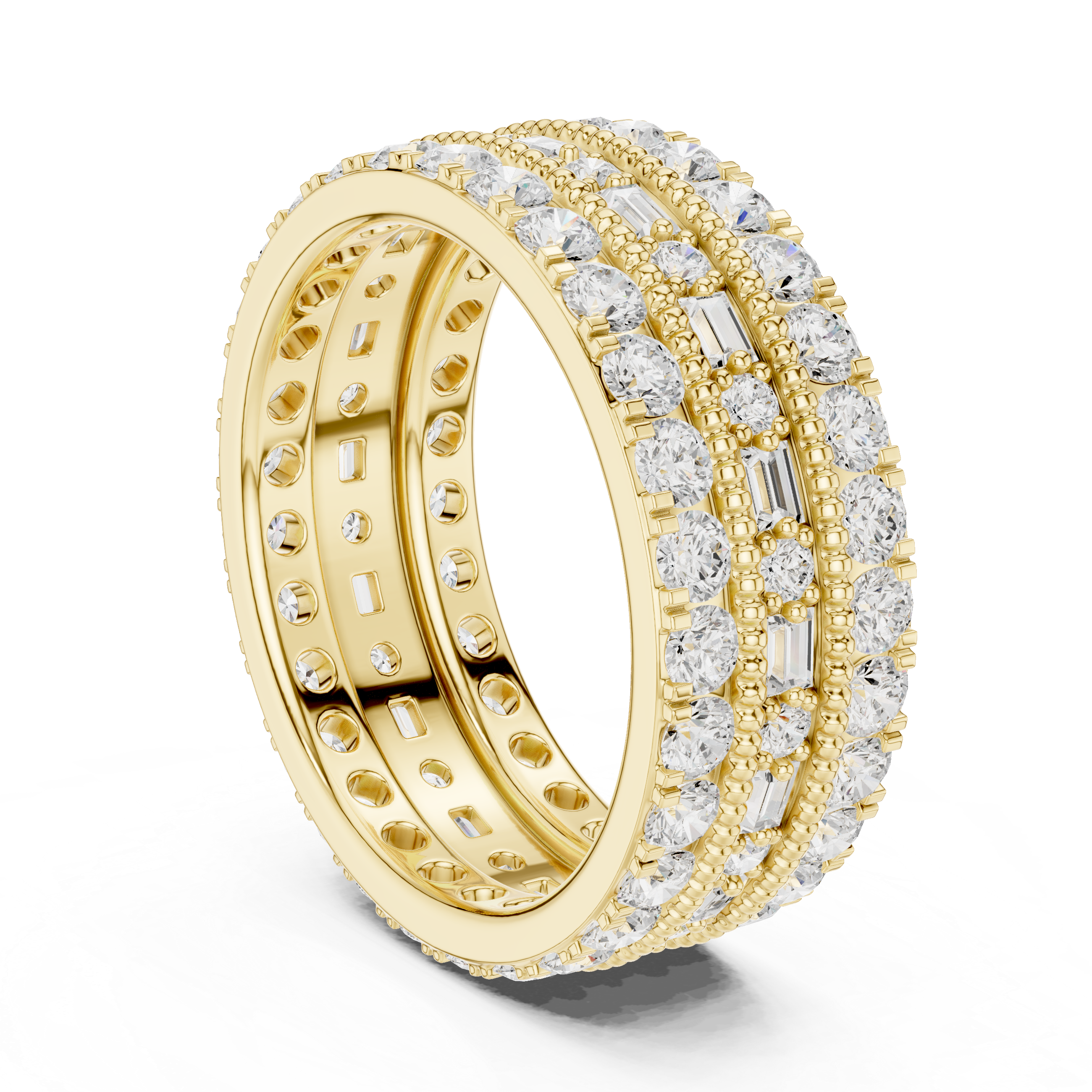 Pebble Texture Lab Grown Diamond Ring