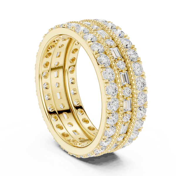 Pebble Texture Lab Grown Diamond Ring