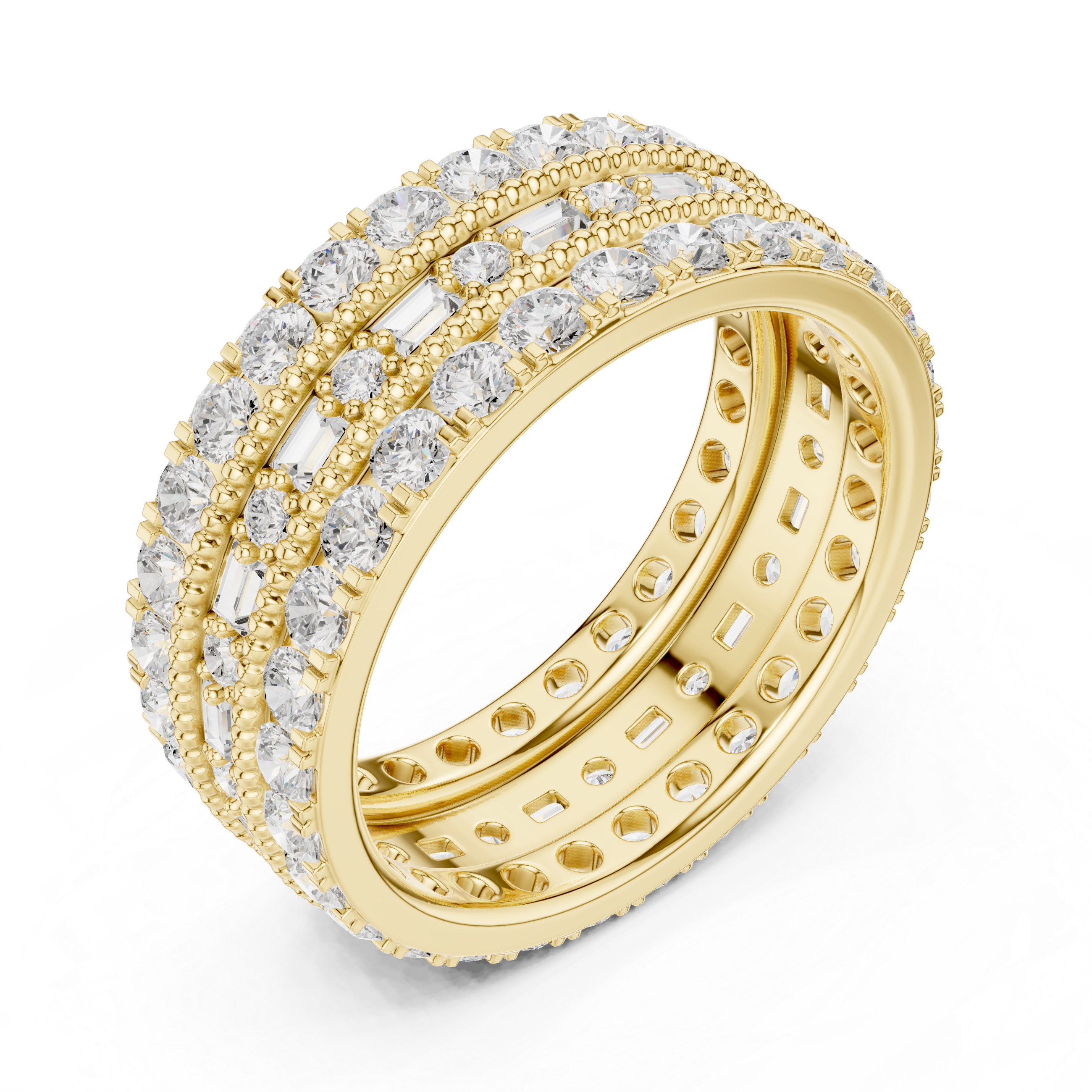 Pebble Texture Lab Grown Diamond Ring