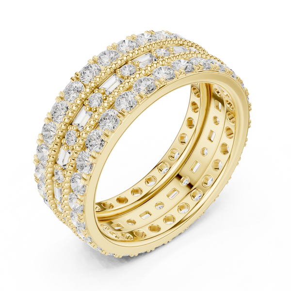 Pebble Texture Lab Grown Diamond Ring