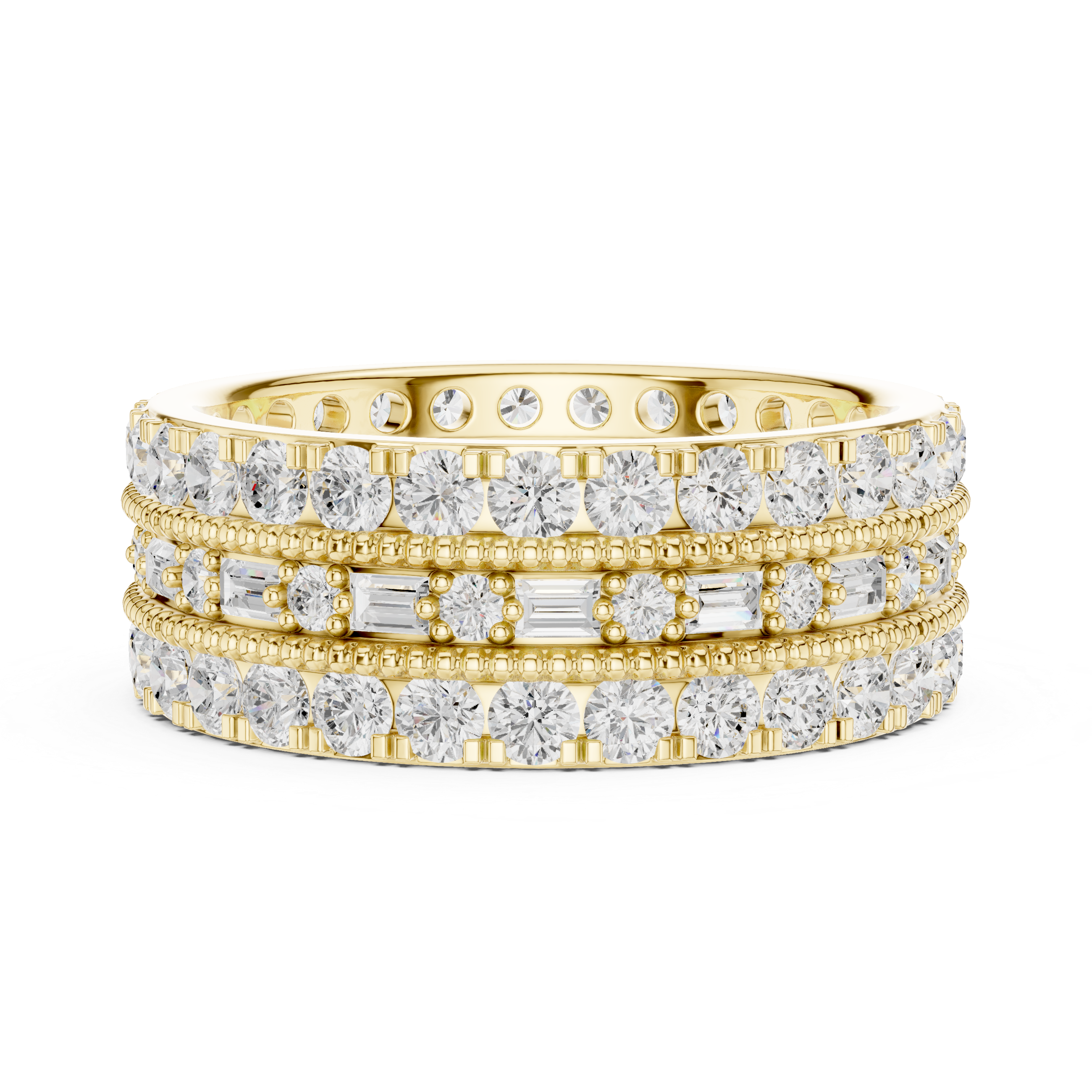 Pebble Texture Lab Grown Diamond Ring