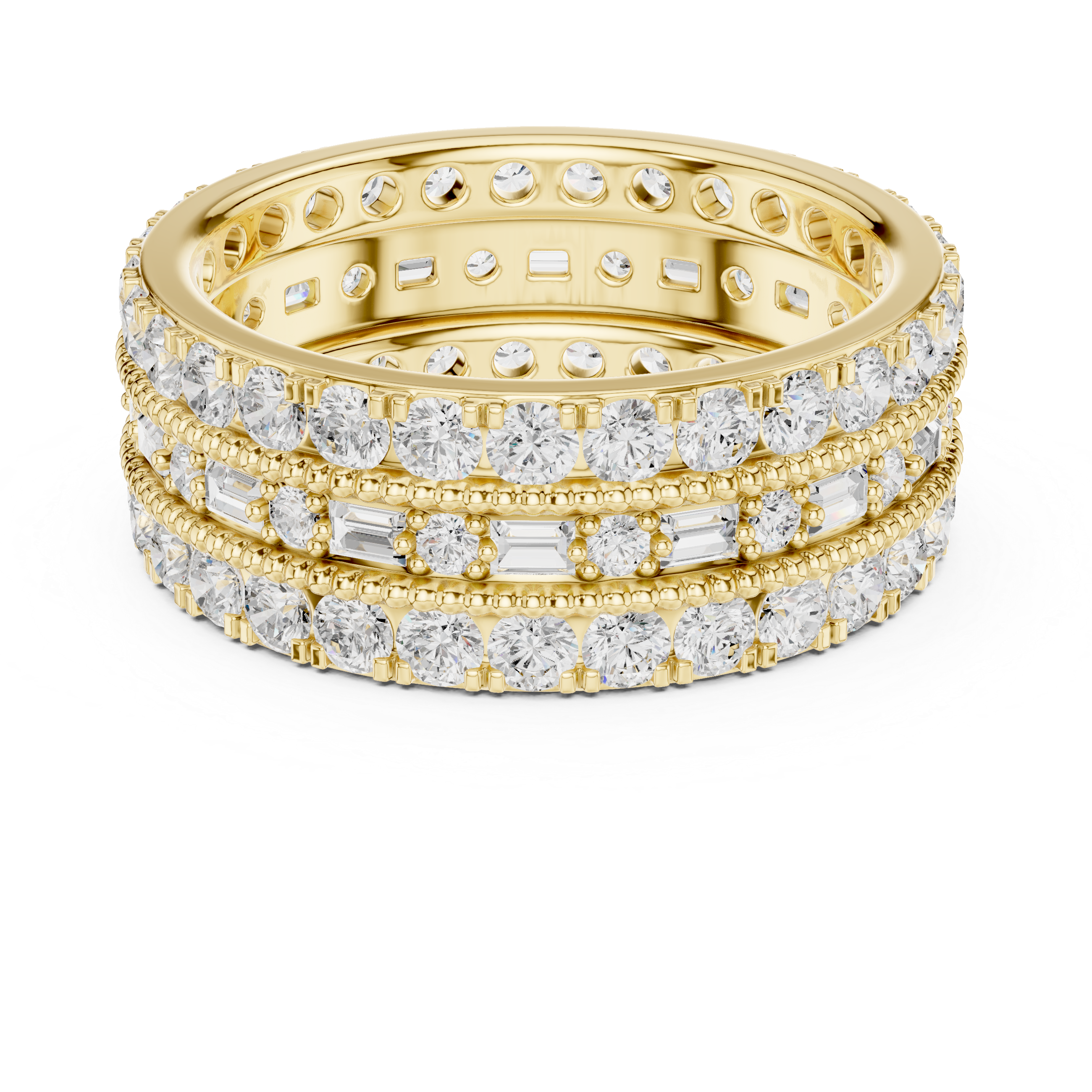 Pebble Texture Lab Grown Diamond Ring