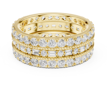 Pebble Texture Lab Grown Diamond Ring