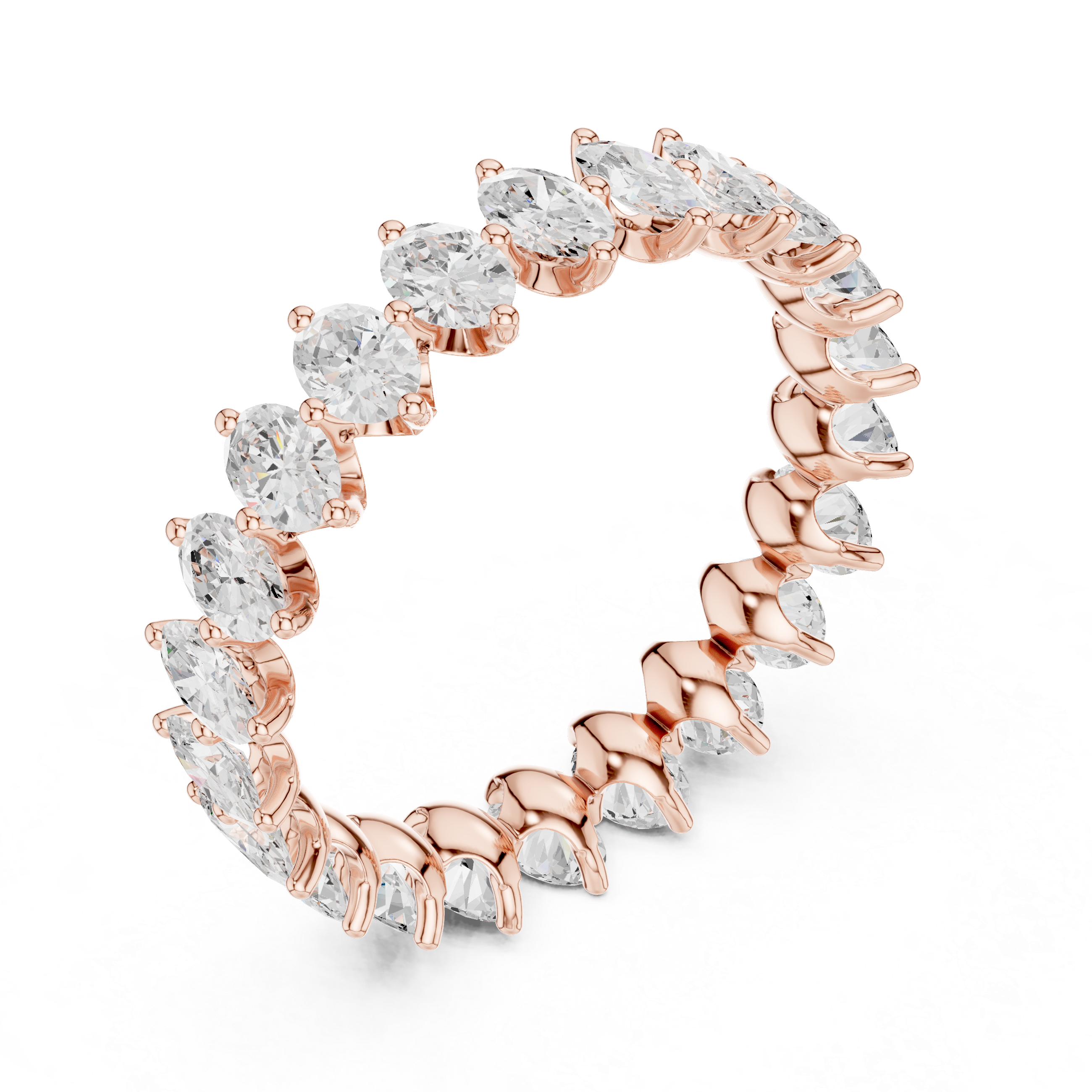 Swirling Ribbon Lab Grown Diamond Ring