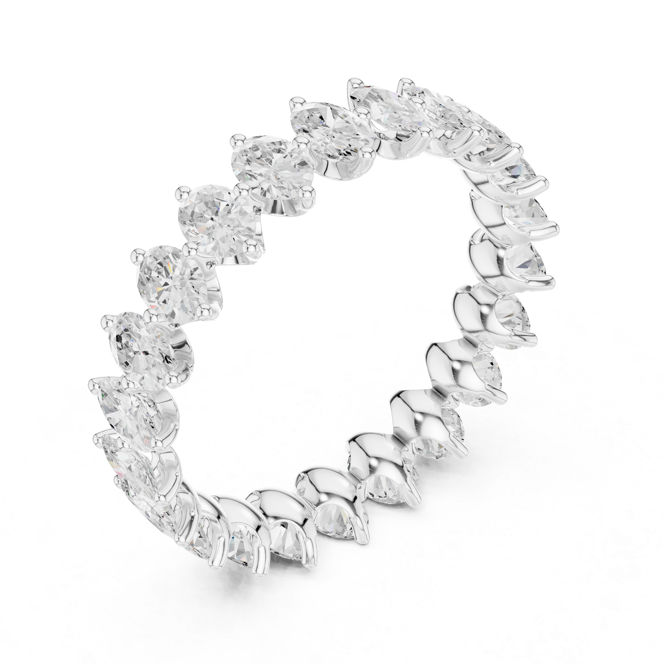 Swirling Ribbon Lab Grown Diamond Ring