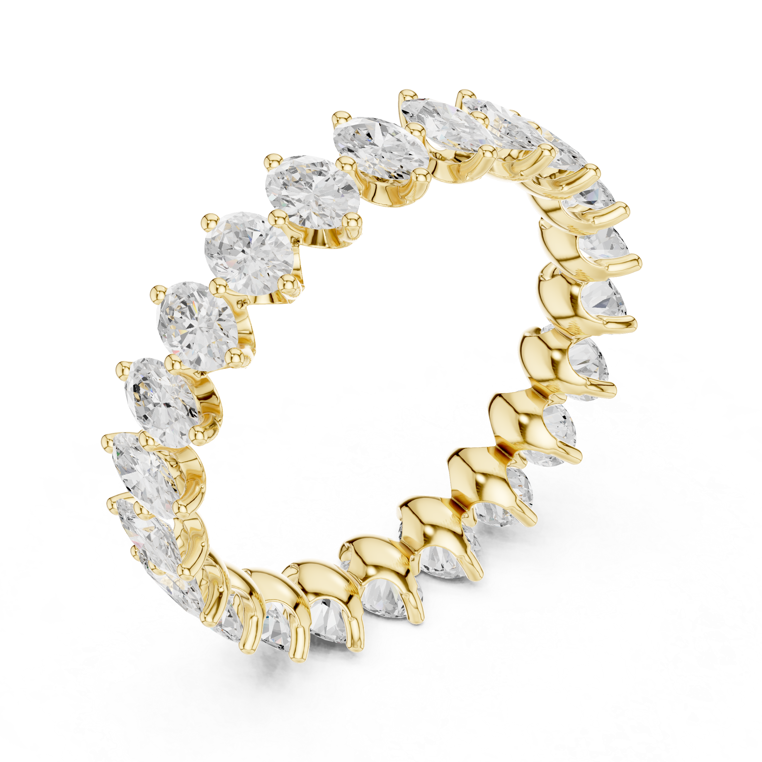 Swirling Ribbon Lab Grown Diamond Ring