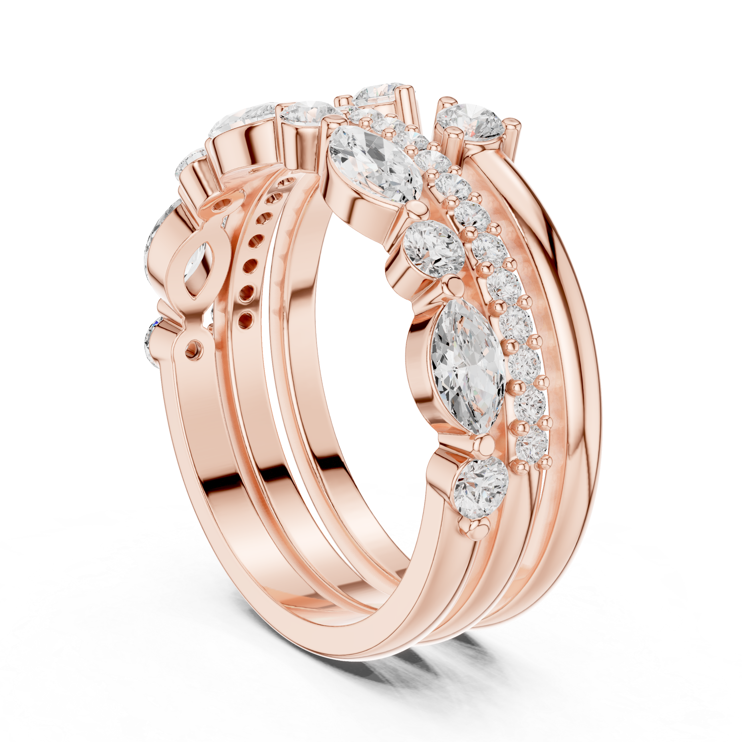 Interlocking Loop Lab Grown Diamond Ring