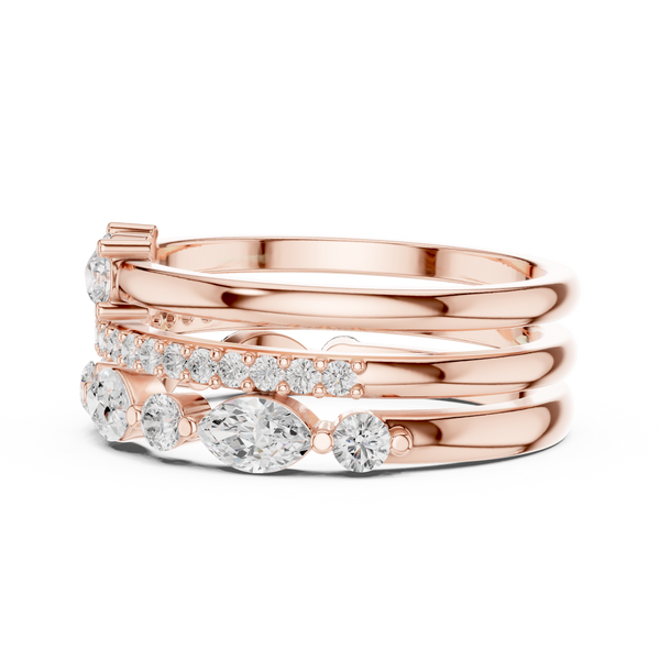 Interlocking Loop Lab Grown Diamond Ring