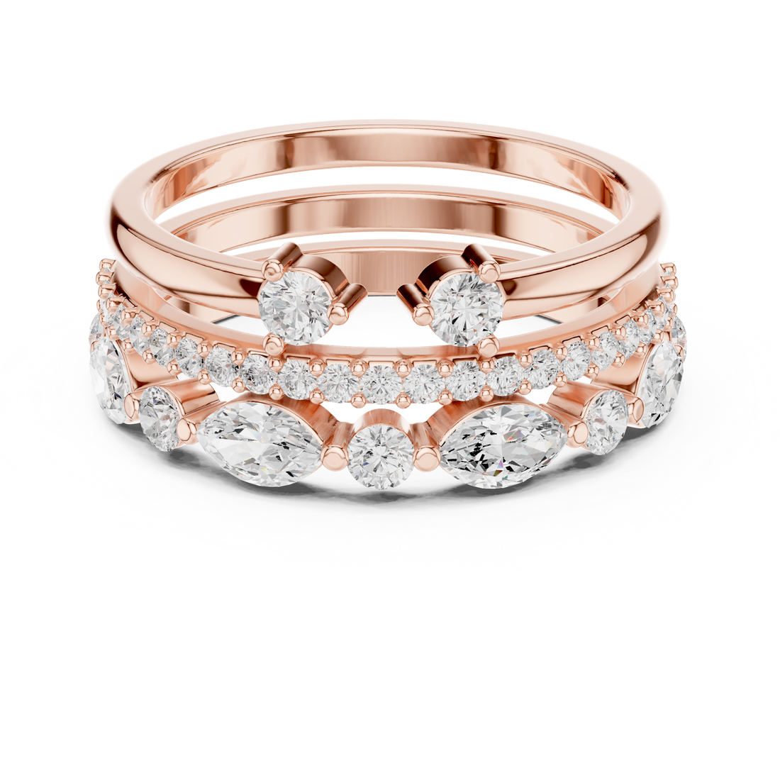 Interlocking Loop Lab Grown Diamond Ring