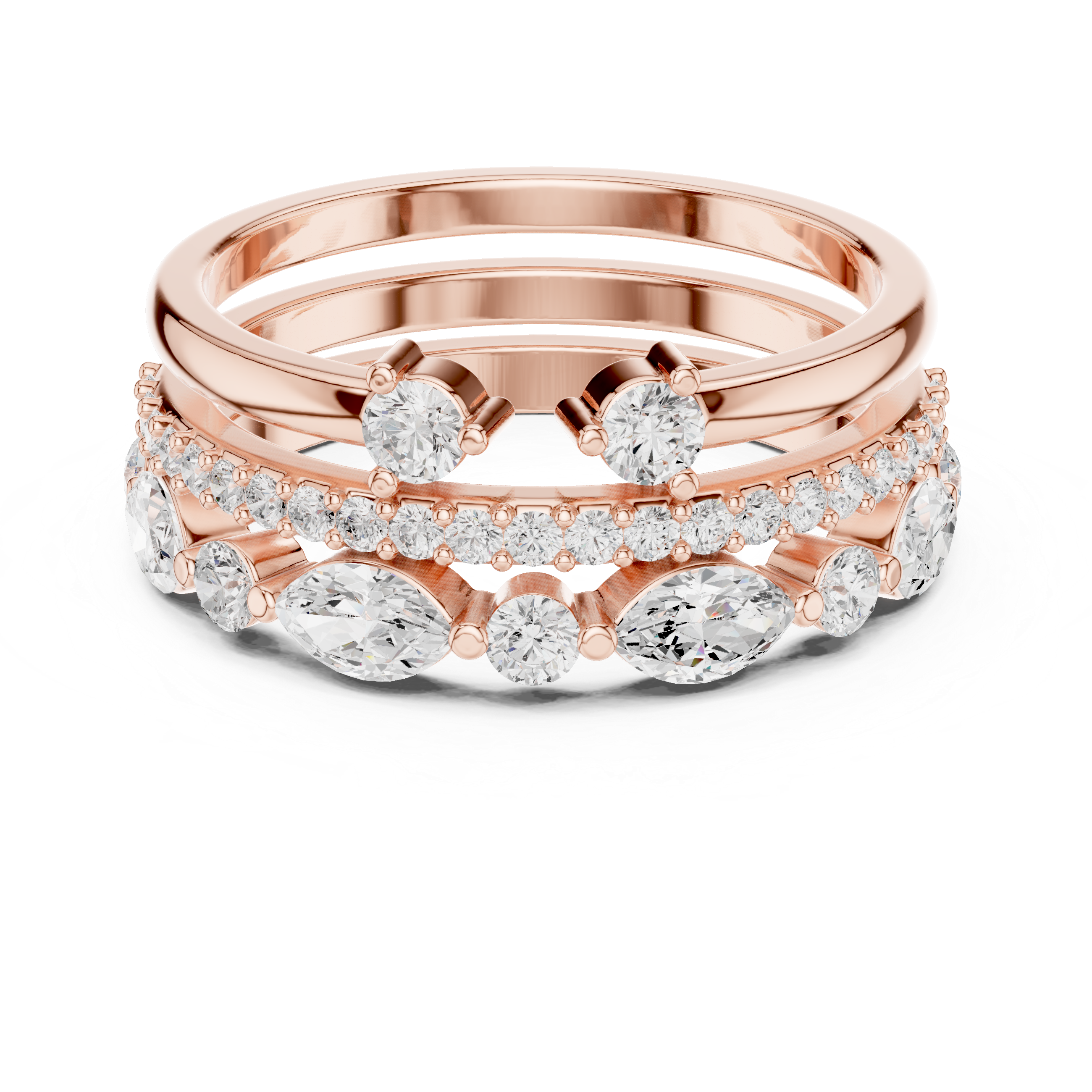 Interlocking Loop Lab Grown Diamond Ring