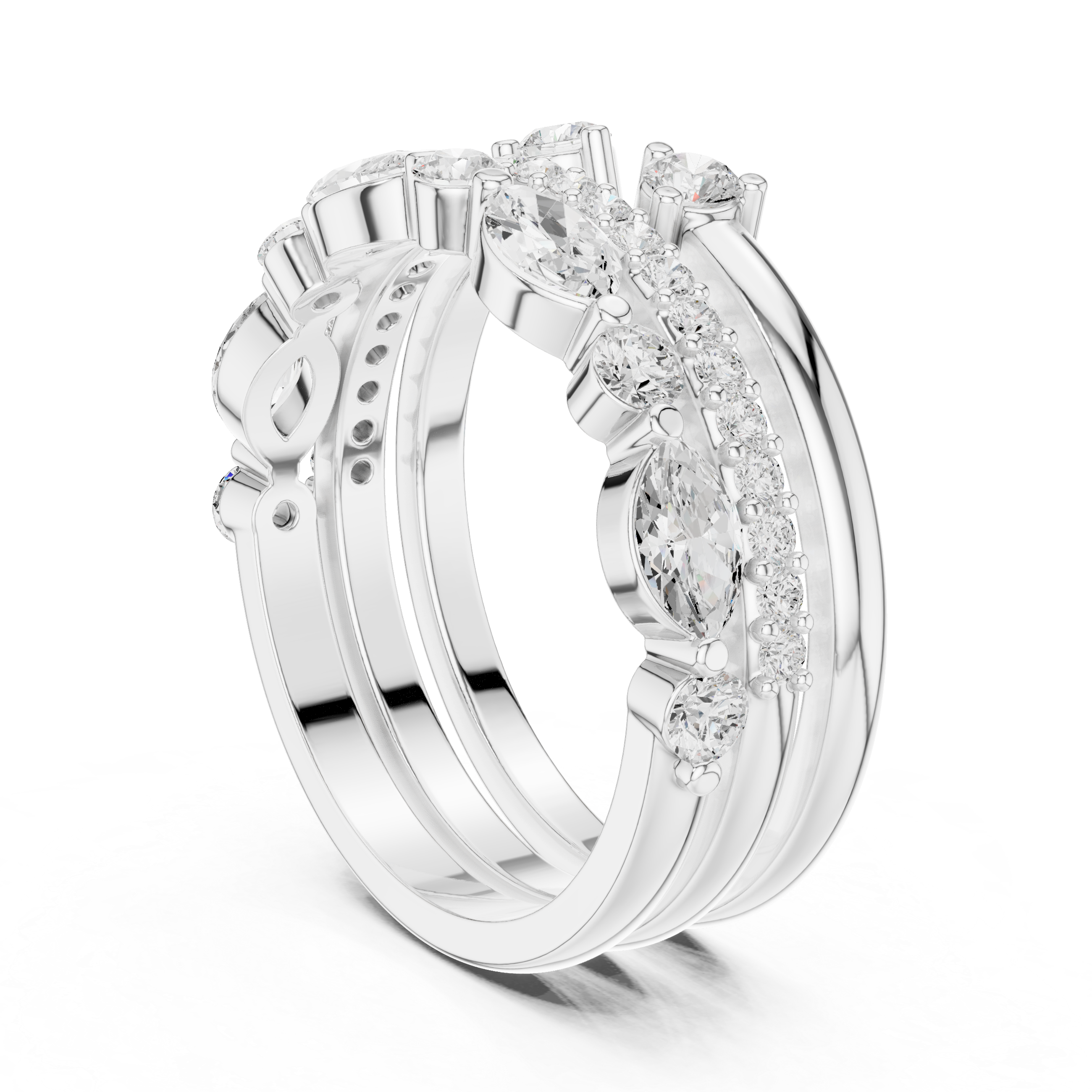 Interlocking Loop Lab Grown Diamond Ring