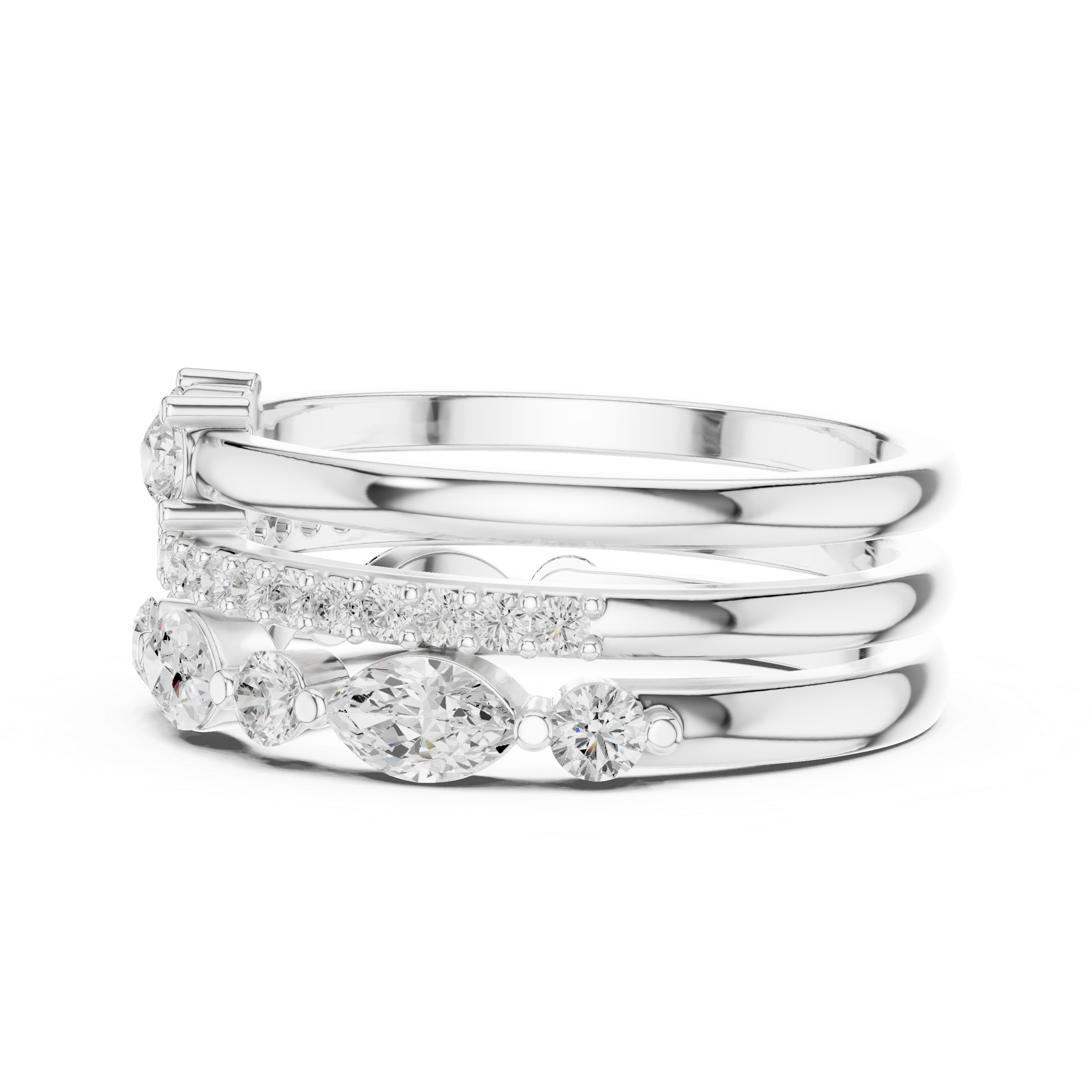 Interlocking Loop Lab Grown Diamond Ring