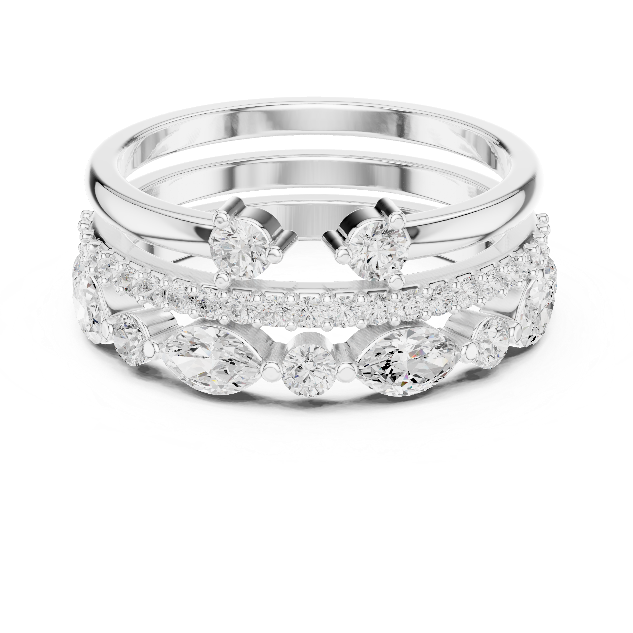 Interlocking Loop Lab Grown Diamond Ring