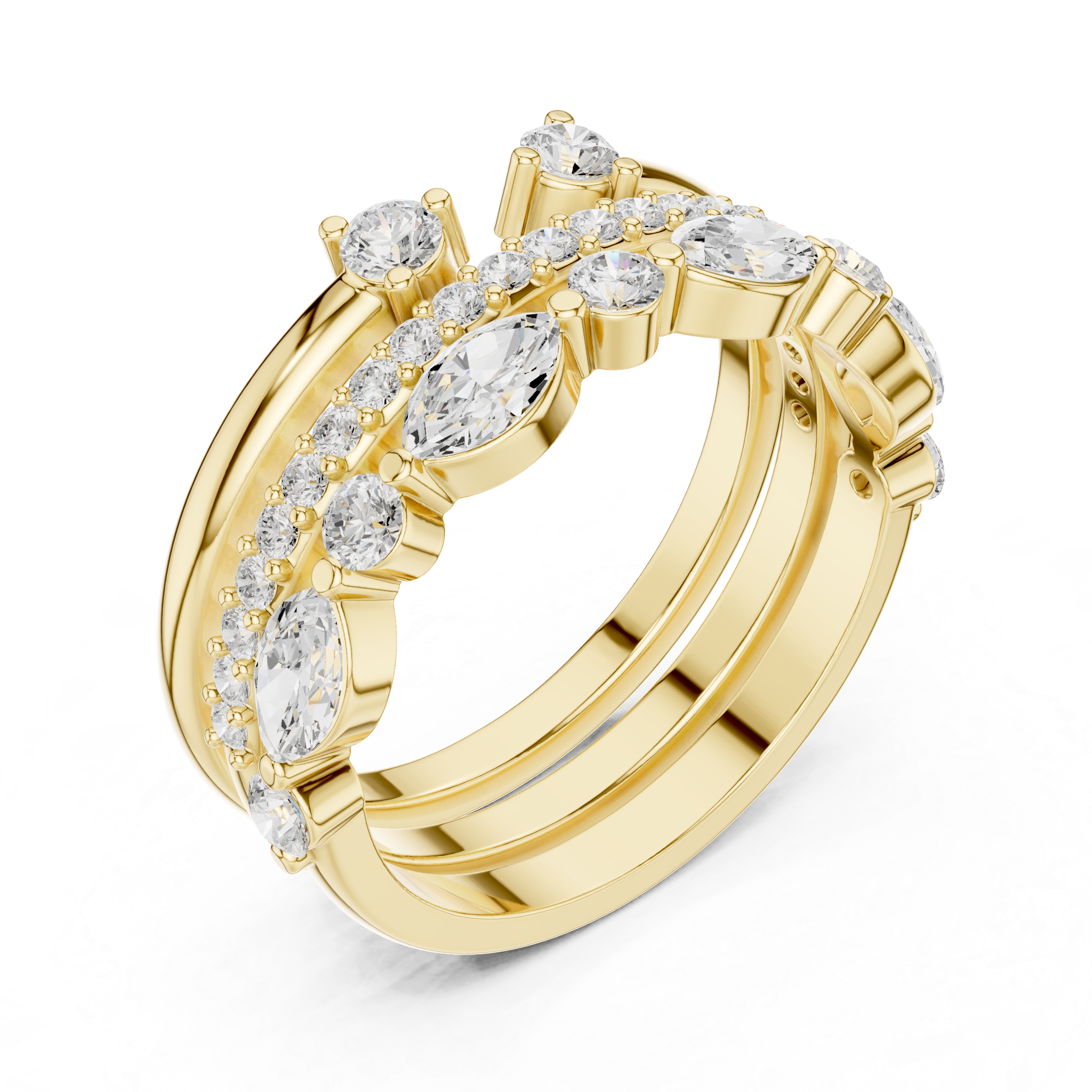 Interlocking Loop Lab Grown Diamond Ring