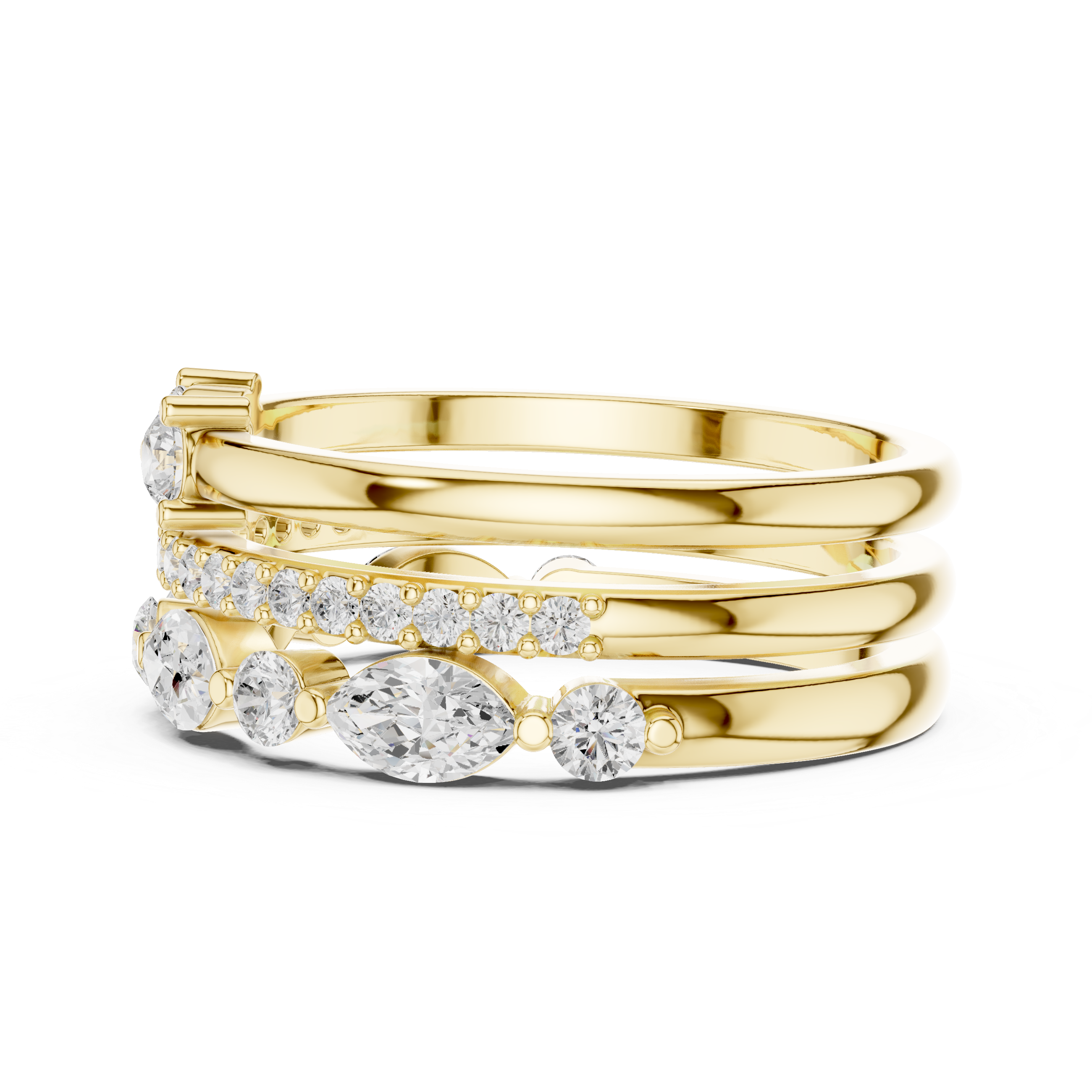 Interlocking Loop Lab Grown Diamond Ring