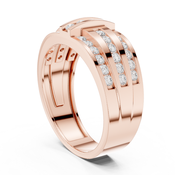 Beaded Shank Lab Grown Diamond Ring