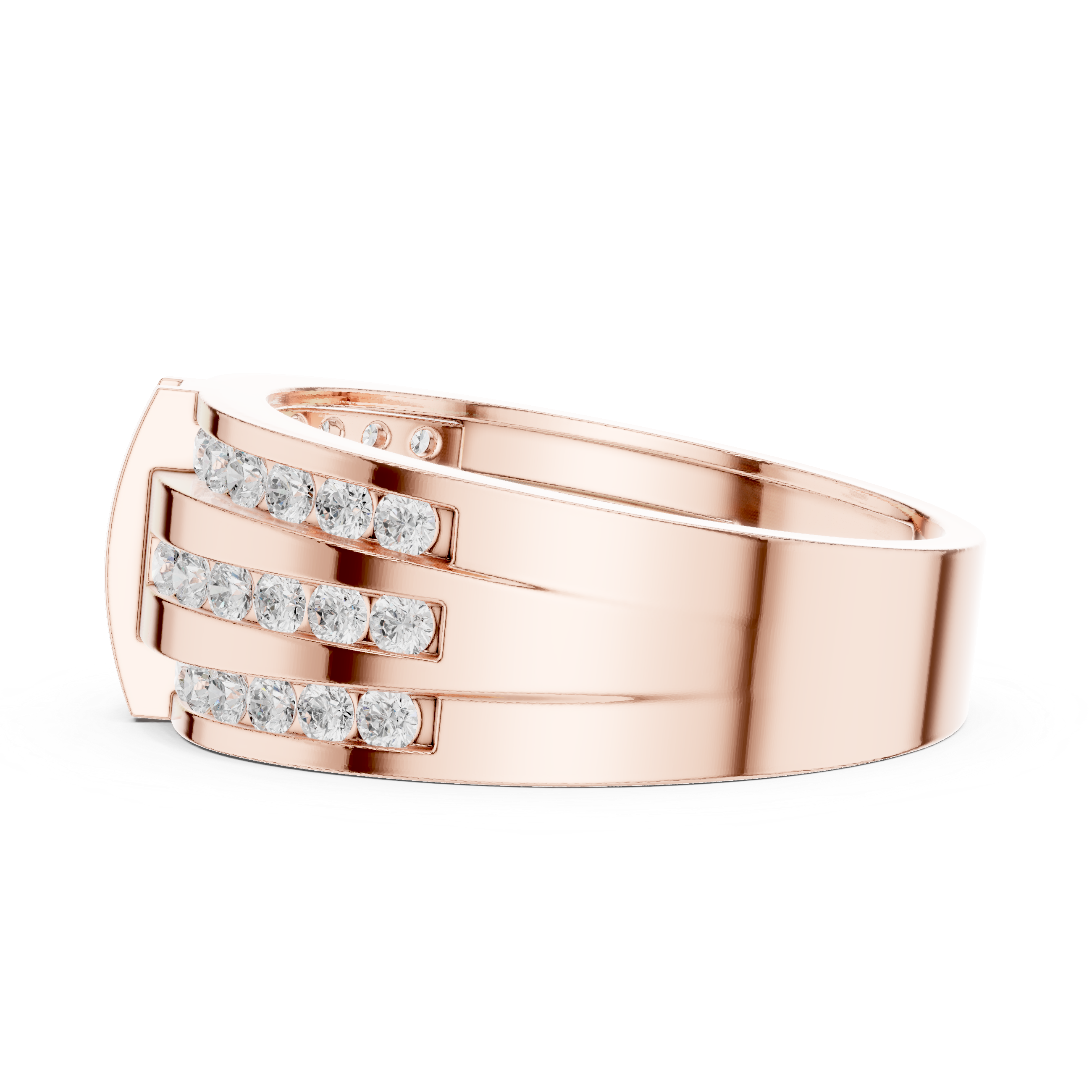 Beaded Shank Lab Grown Diamond Ring