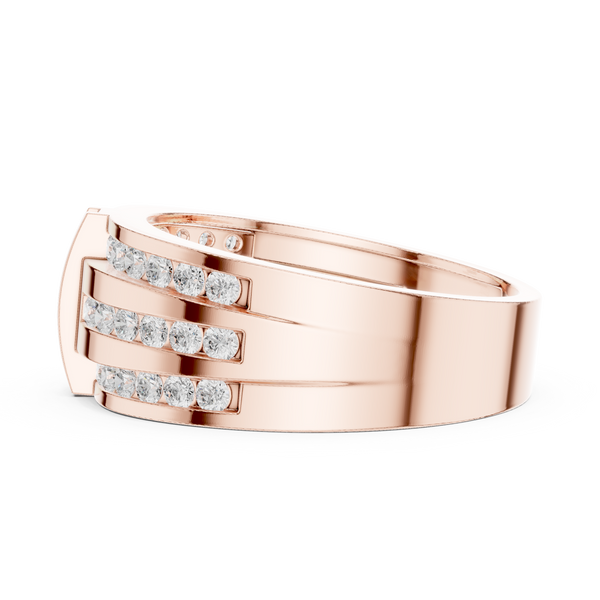 Beaded Shank Lab Grown Diamond Ring