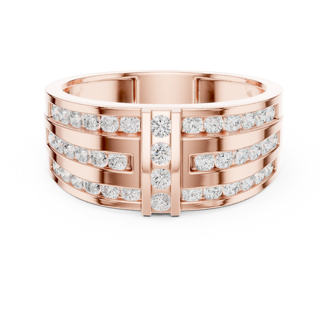 Beaded Shank Lab Grown Diamond Ring