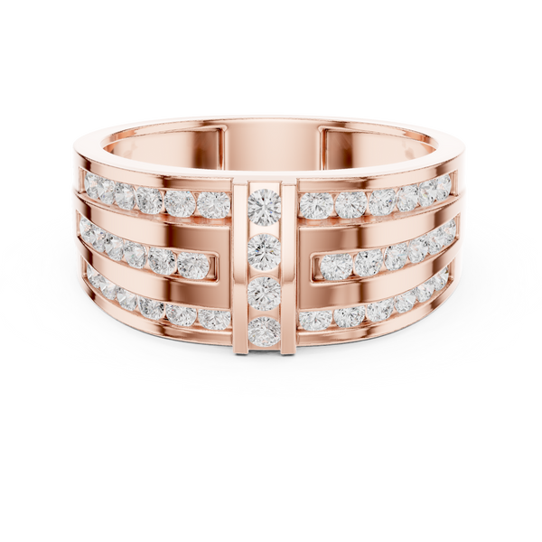 Beaded Shank Lab Grown Diamond Ring
