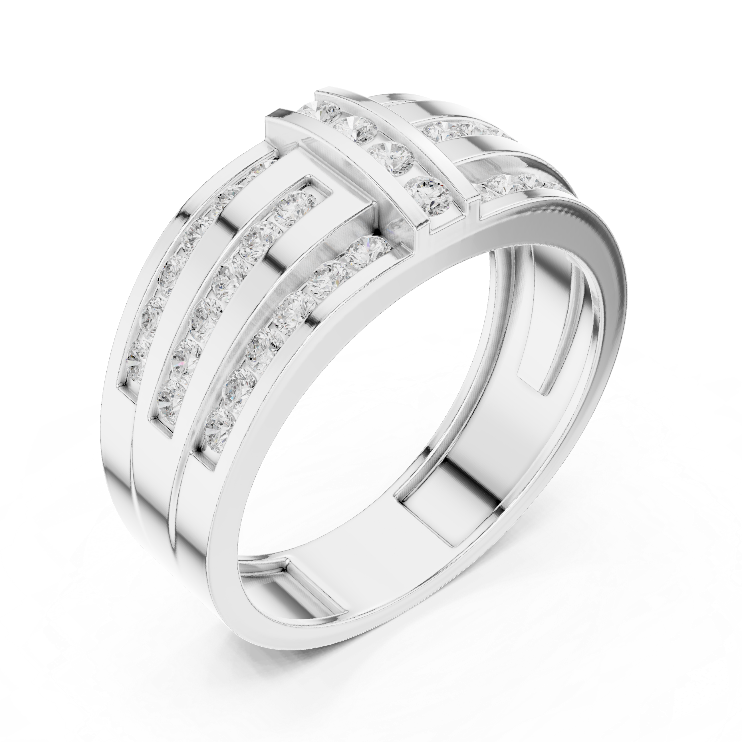 Beaded Shank Lab Grown Diamond Ring