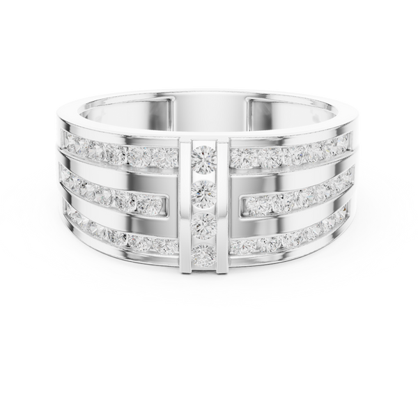 Beaded Shank Lab Grown Diamond Ring