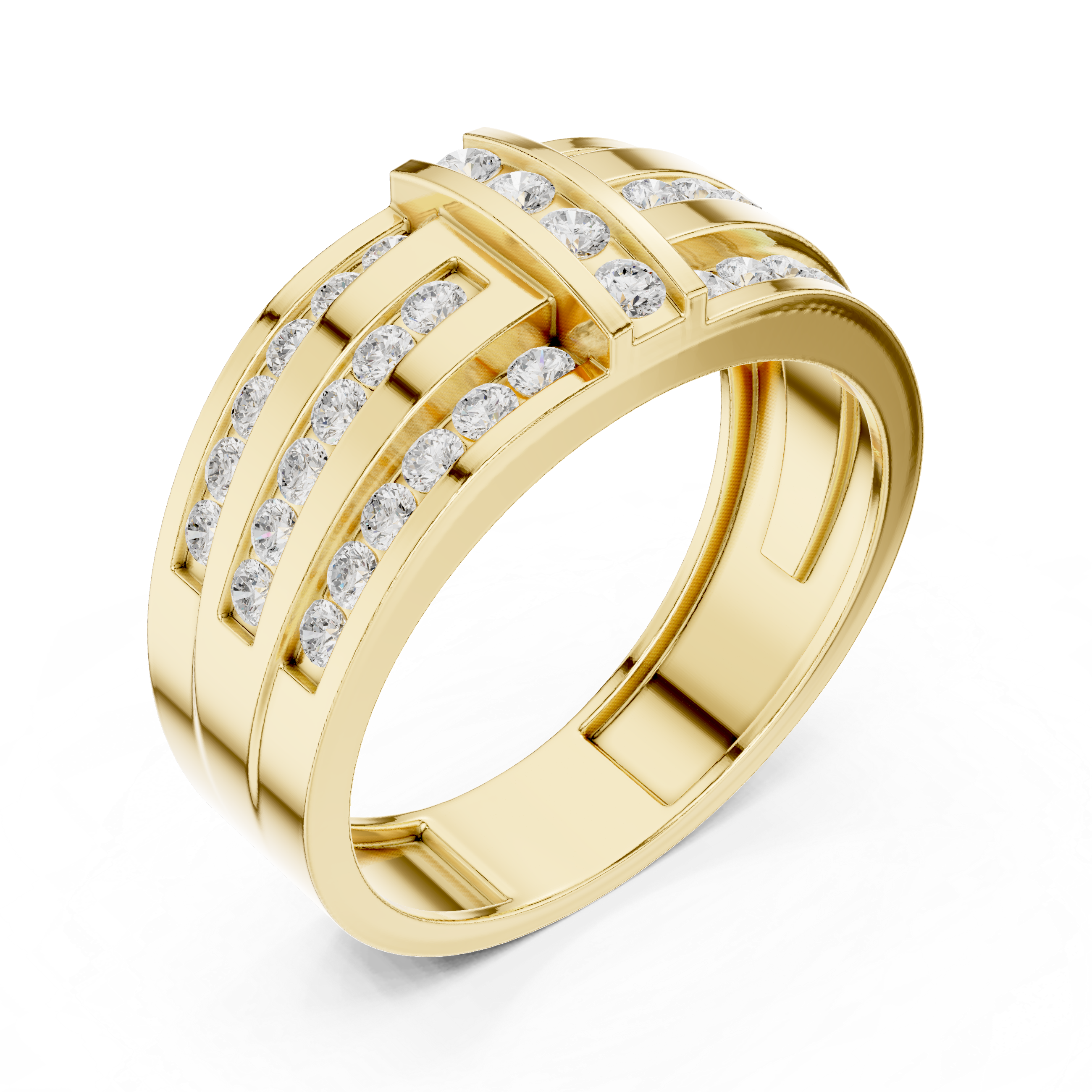 Beaded Shank Lab Grown Diamond Ring