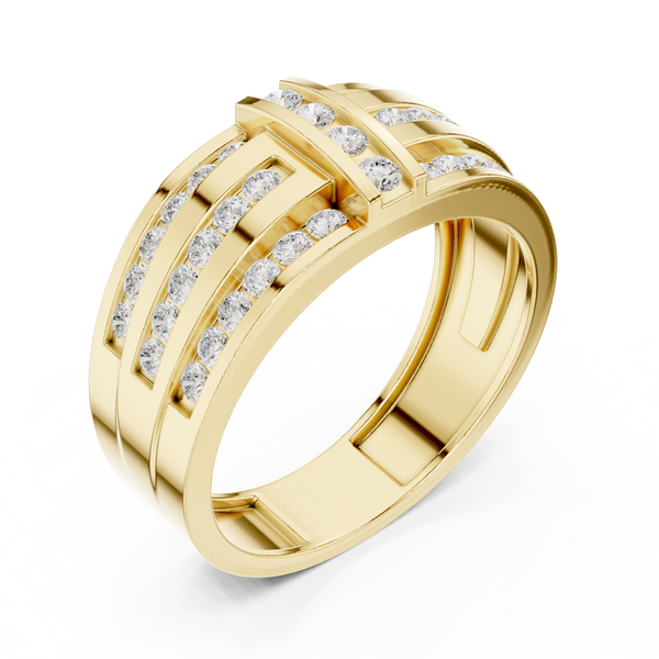 Beaded Shank Lab Grown Diamond Ring