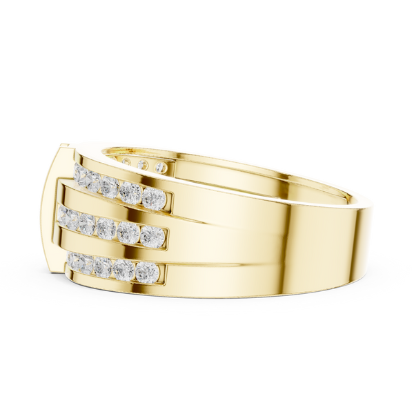 Beaded Shank Lab Grown Diamond Ring