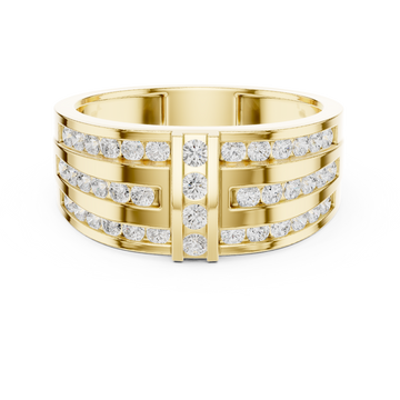 Beaded Shank Lab Grown Diamond Ring