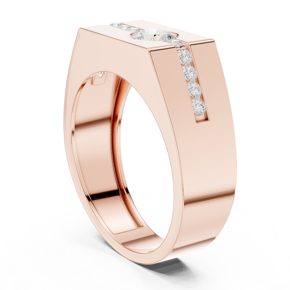 Floating Center Lab Grown Diamond Ring