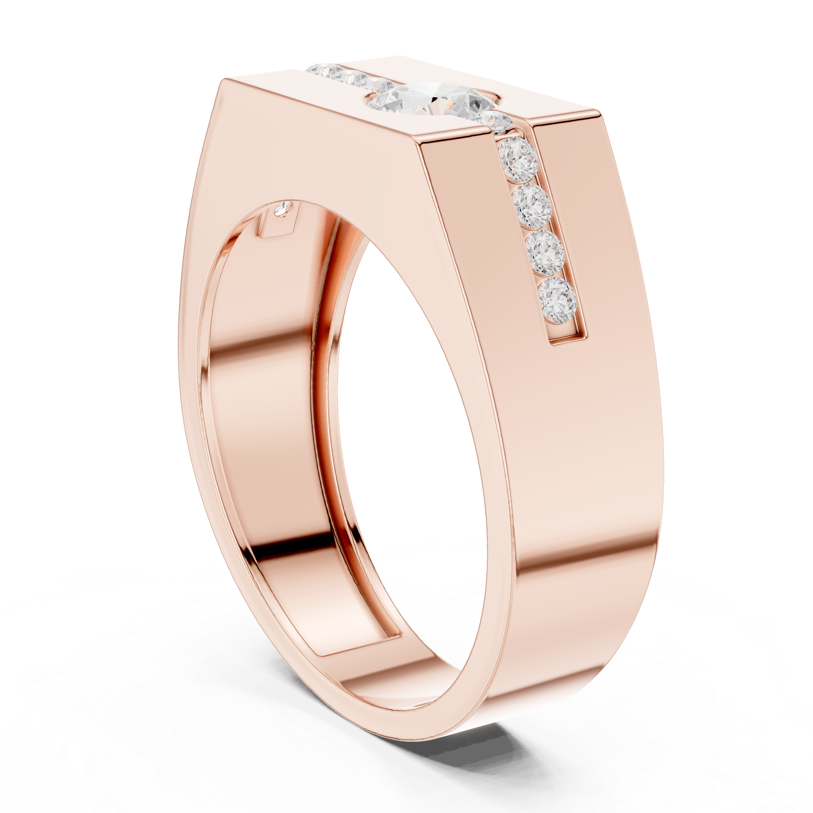 Floating Center Lab Grown Diamond Ring