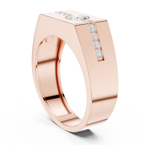 Floating Center Lab Grown Diamond Ring