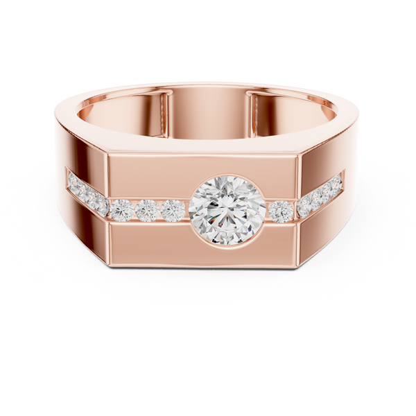Floating Center Lab Grown Diamond Ring