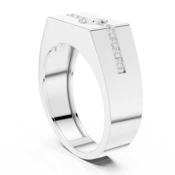 Floating Center Lab Grown Diamond Ring