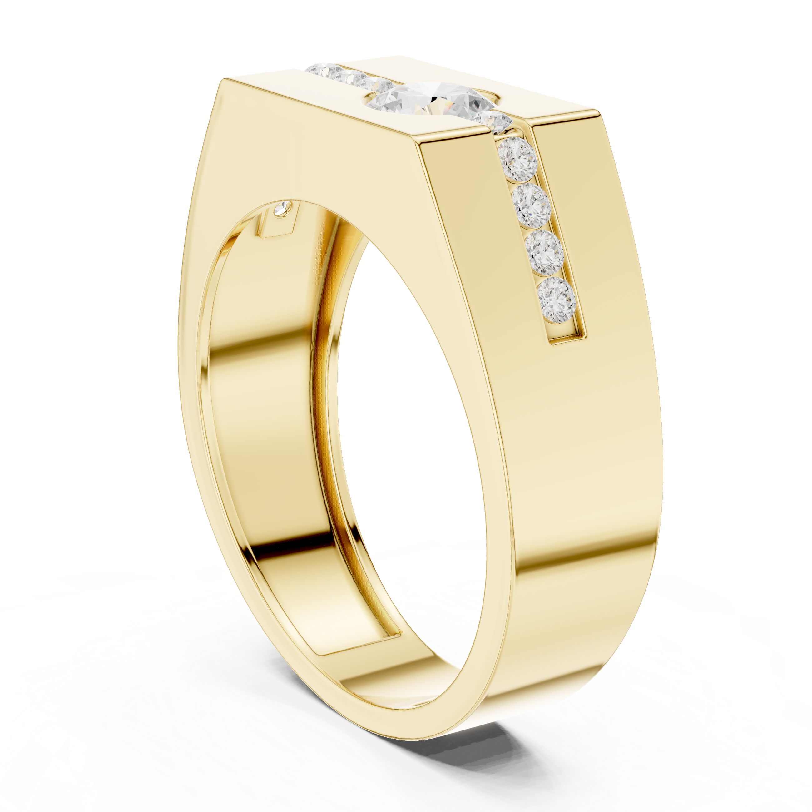 Floating Center Lab Grown Diamond Ring
