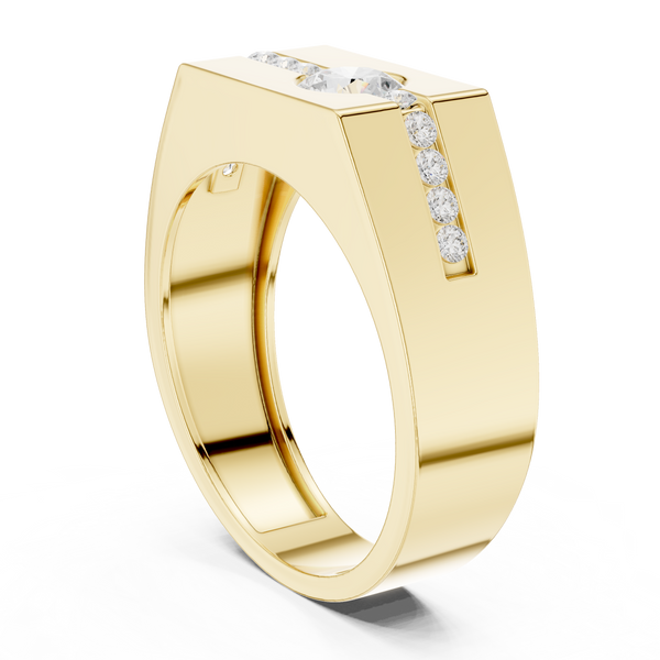 Floating Center Lab Grown Diamond Ring